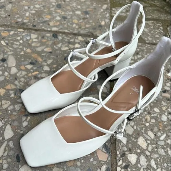 ZARA Faux Patent Leather Heels NWT LAST ONE!!!