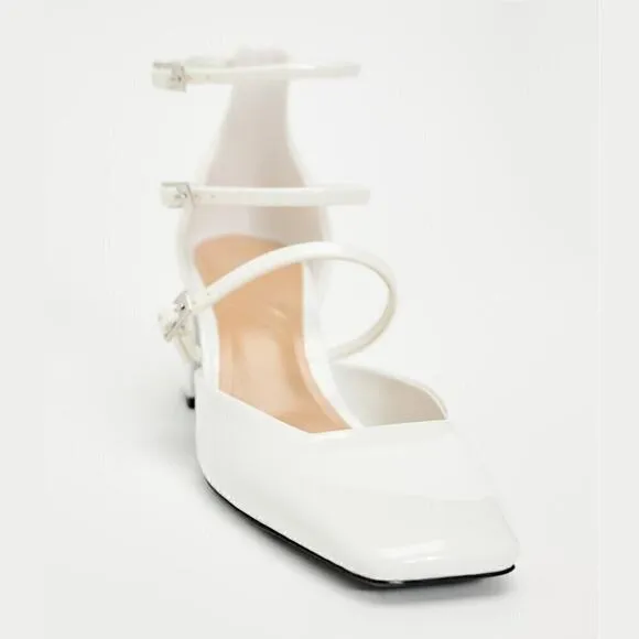ZARA Faux Patent Leather Heels NWT LAST ONE!!!