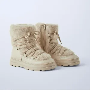 Zara Kids Faux Fur Boots
