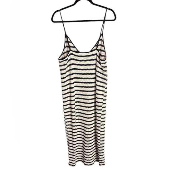 Zara Navy &amp; White Knit Dress NWT Size L