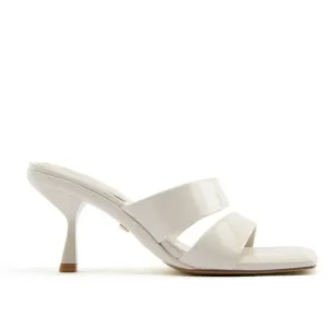 ZARA PADDED HIGH HEEL SANDALS WHITE - SIZE 8 EURO 39 NWT