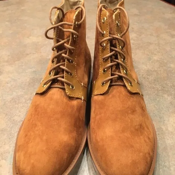 ZARA PADDOCK BOOTS, Suede, COGNAC color, NEW, Women’s Size 10/ EU 41