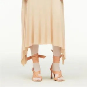 Zara NWT Studio Genuine Leather Square Toe Sandals Dust Pink Size US 9 EU 40