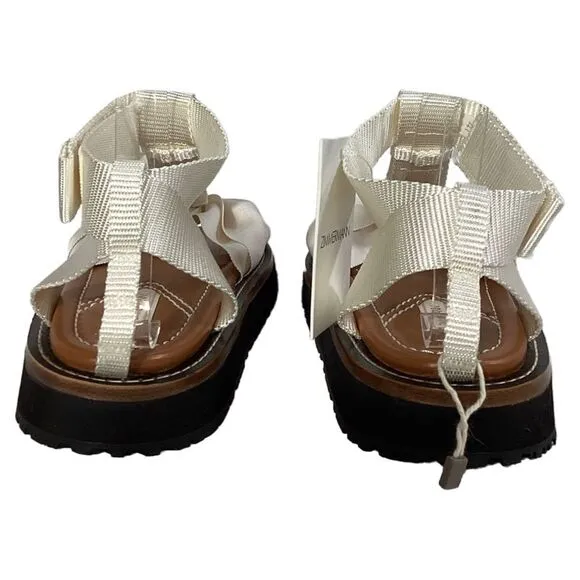 Zimmermann Bow Front Sandal in White Nylon